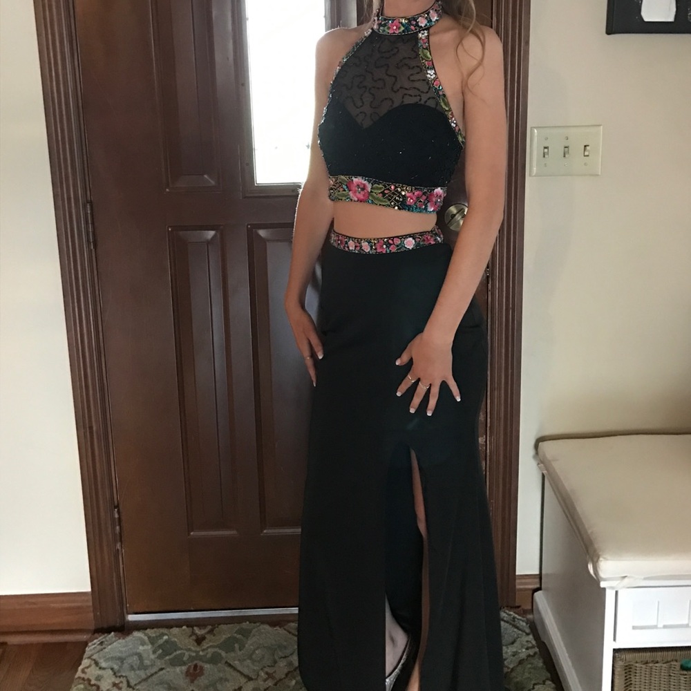 Val Stefani 2-piece prom dress, size 2